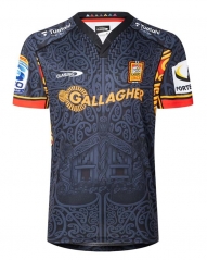 (S-7XL) 2026 Chiefs Home Black&Grey Thailand Rugby Jersey