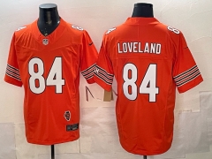 (Logo 1) Chicago Bears 3 Generations Orange #84 NFL Jersey-0840