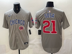 Chicago Cubs Grey #21 MLB Jersey-0840