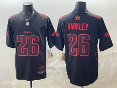 (Logo 1) Philadelphia Eagles 4 Generations Black #26 NFL Jersey-0840