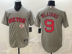 Boston Red Sox Grey #9 MLB Jersey-0840