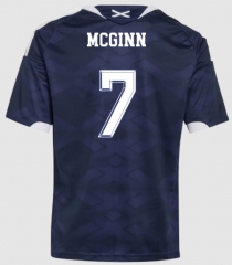 (S-4XL) 26-27 Scotland Home Royal Blue (MCGINN #7) Thailand Soccer Jersey AAA