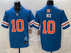 Retro Version Denver Broncos 4 Generations Blue #10 NFL Jersey-0840