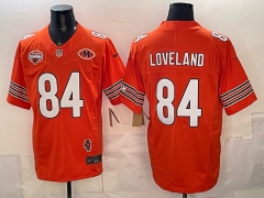 (Logo 9) Chicago Bears 3 Generations Orange #84 NFL Jersey-0840