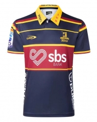 (S-7XL) 2026 Highlanders Home Blue&Red Thailand Rugby Jersey