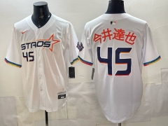 Houston Astros 4 Generations White #45 MLB Jersey-0840