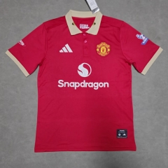 25-26 Manchester United Red Thailand Polo Shirt-4728