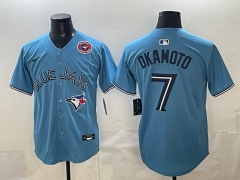 Toronto Blue Jays Blue #7 Baseball Jersey-0840