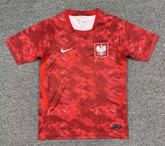 (S-4XL)26-27 Poland Away Red Thailand Soccer Jersey AAA-512
