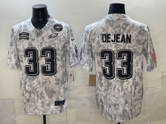 (Logo 1) Tribute Edition Philadelphia Eagles White&Grey #33 NFL Jersey-0840