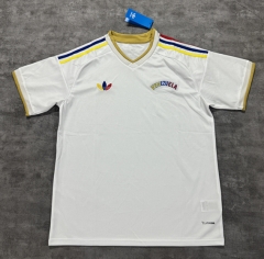(S-4XL) 26-27 Venezuela Away White Thailand Soccer Jersey AAA-4506