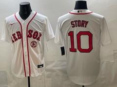 Boston Red Sox White #10 MLB Jersey-0840
