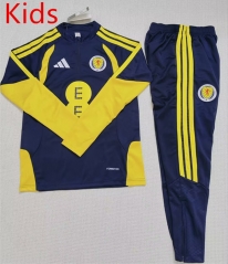26-27 Scotland Up-Cyan Kids/Youth Soccer Tracksuit-4692