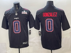 (Logo 1) Fashion Version New England Patriots Black #0 NFL Jersey-0840
