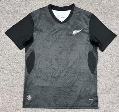 (S-4XL) 26-27 New Zealand Away Black Thailand Soccer Jersey AAA-512