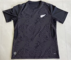 (S-4XL) 26-27 New Zealand Away Black Thailand Soccer Jersey AAA-8025