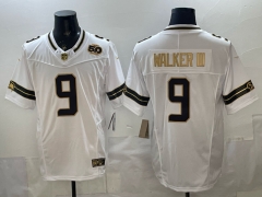 (Logo 2) Retro Version Seattle Seahawks White #9 NFL Jersey-0840