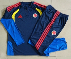 26-27 Colombia Royal Blue Thailand Soccer Tracksuit-815