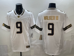 (Logo 1) Retro Version Seattle Seahawks White #9 NFL Jersey-0840