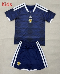 26-27 Scotland Home Royal Blue Kids/Youth Soccer Uniform-AY