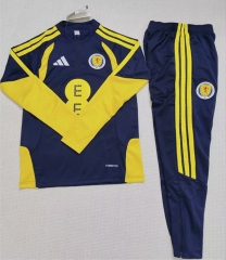 26-27 Scotland Up-Cyan Thailand Soccer Tracksuit Uniform-4692