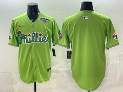 (Logo 3) Philadelphia Phillies 6 Generations Green MLB Jersey-0840