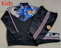 26-27 Rose Version Manchester United Black Kids/Youth Soccer Jacket Uniform-815