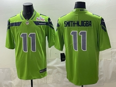 (Logo 1) Seattle Seahawks 2 Generations Green #11 NFL Jersey-0840