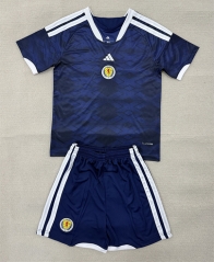 26-27 Scotland Home Royal Blue Soccer Uniform-AY