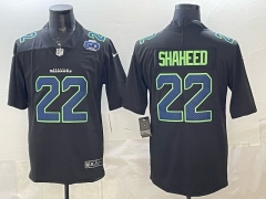 (Logo 3) Fashion Version Seattle Seahawks Black #22 NFL Jersey-0840