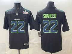 (Logo 4) Fashion Version Seattle Seahawks Black #22 NFL Jersey-0840