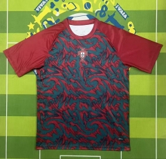 (S-4XL) 26-27 Portugal Red Thailand Soccer Training Jersey AAA-5303