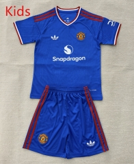 26-27 Concept Version Manchester United Blue Kids/Youth Soccer Uniform-AY