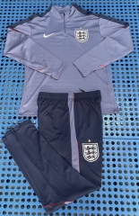 26-27 England Grey Thailand Soccer Tracksuit-411