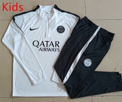 26-27 Paris SG White Kids/Youth Soccer Tracksuit-815
