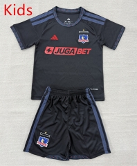 26-27 Colo-Colo Away Black Kids/Youth Soccer Uniform-AY