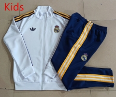 26-27 Real Madrid White Kids/Youth Soccer Jacket Uniform-815