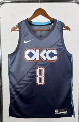 2026 City Edition Oklahoma City Thunder Grey #8 NBA Jersey-311