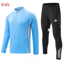 26-27 Adidas Light Blue Kids/Youth Soccer Tracksuit-GDP
