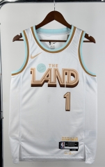 2023 City Edition Cleveland Cavaliers White #1 NBA Jersey-311