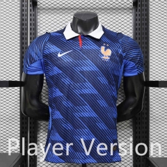 (S-3XL) Player Version 26-27 Embroidered France Home Blue Thailand Soccer Jersey AAA-888