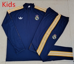 26-27 Real Madrid Royal Blue Kids/Youth Soccer Tracksuit-815