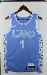 2025 City Edition Cleveland Cavaliers Blue #1 NBA Jersey-311