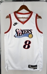 2026 Retro Edition Philadelphia 76ers White #8 NBA Jersey-311