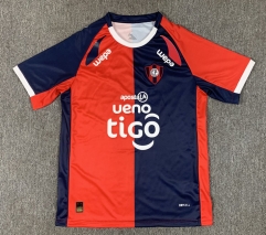(S-4XL) 26-27 Cerro Porteño Home Red&Blue Thailand Soccer Jersey AAA-417
