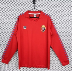 Retro Version 1983 CA Osasuna Home Red LS Thailand Soccer Jersey AAA-3257