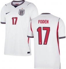 (S-4XL) 26-27 England Home White (FODEN #17) Thailand Soccer Jersey AAA