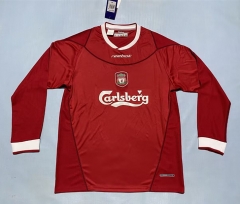 Retro Version 02-04 Liverpool Home Red LS Thailand Soccer Jersey AAA-0664