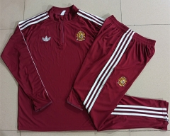 26-27 Spain Maroon Thailand Soccer Tracksuit -815