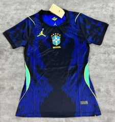 2026 Brazil Away Blue Thailand Women Soccer Jersey AAA-4506